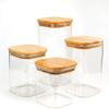 Glass Airtight Storage Box, Kitchen Food Storage Box Container with Bamboo Lid, Made of Borosilicate Glass, Used to Store Nuts, Candies, Biscuits, Spices.-1300ml3 view 4