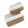 Flower Fruit Basket Hand-woven Storage Container Natural Decor for Home view 1