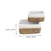 Flower Fruit Basket Hand-woven Storage Container Natural Decor for Home view 2