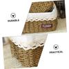 Flower Fruit Basket Hand-woven Storage Container Natural Decor for Home view 3