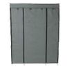 5-Layer 12-Compartment Non-Woven Fabric Wardrobe Portable Closet Gray (133x46x170cm) view 3
