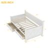 Bellemave Twin Size Daybed with Storage Drawers, Wooden X-Shaped Frame, Modern Rustic Casual Style (White) view 2