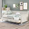 Bellemave Twin Size Daybed with Storage Drawers, Wooden X-Shaped Frame, Modern Rustic Casual Style (White) view 3