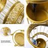 Umbrella Racks Golden Metal Umbrella Stand Umbrella Holder, Free-Standing Hollow Iron Umbrella Tube, Corridor Entrance Umbrella Storage Rack with Movable Drip Tray view 3