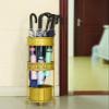 Umbrella Racks Golden Metal Umbrella Stand Umbrella Holder, Free-Standing Hollow Iron Umbrella Tube, Corridor Entrance Umbrella Storage Rack with Movable Drip Tray view 4