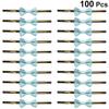 Cabilock 100pcs Lollipop Bow Ties Party Favor Bags Twist Tie present Goodie Candy Treat Biscuit Bags Packaging Ties Reusable Bag Wrapping Ties For Bread Cookies Sky- blue view 2