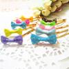 Cabilock 100pcs Lollipop Bow Ties Party Favor Bags Twist Tie present Goodie Candy Treat Biscuit Bags Packaging Ties Reusable Bag Wrapping Ties For Bread Cookies Sky- blue view 3