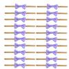 Cabilock 100pcs Lollipop Bow Ties Party Favor Bags Twist Tie Goodie Candy Treat Biscuit Bags Packaging Ties Reusable Bag Wrapping Ties For Bread Cookies Purple view 1