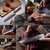 aisyoko Chef Knife 8 Inch Damascus Japan VG-10 Super Stainless Steel Professional High Carbon Super Sharp Kitchen Cooking Knife, Ergonomic Color Wooden Handle Luxury Gift Box view 2