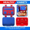 Kinsho Bento Lunch Box for Kids Toddlers, 5 Portion Control Sections, BPA Free Removable Plastic Tray, Pre-School Kid Toddler Daycare Lunches, Snack Container Ages 3 to 7 (Blue Space Rockets) view 4