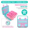 Kinsho Bento Lunch Box for Kids Toddlers, 5 Portion Control Sections, BPA Free Removable Plastic Tray, Pre-School Kid Toddler Daycare Lunches, Snack Container Ages 3 to 7 (Aqua Cat Mermaid) view 4