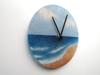 Beach Painting Clock 9.5", Coastal Design Wall Clock with a Colored Sand Painting view 4