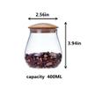 400ML, 900ML Glass Storage Jars, Spice Jars, Sealed Glass Bottles with lids, Kitchen jar Storage containers, Candy Jars can Contain Coffee Beans, Tea, Spices and candies-400ml view 2