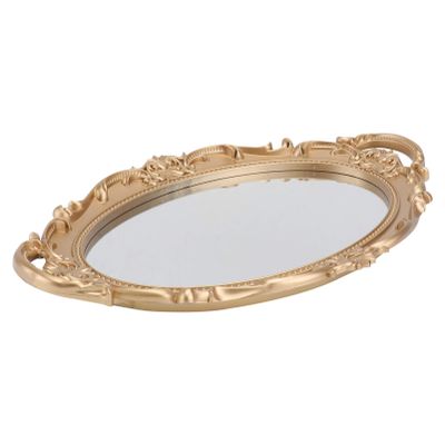 Cabilock 1pc Retro Decorative Mirror Tray for Jewelry Perfume Display and Photography Elegant Design for Home Decor and Event Styling