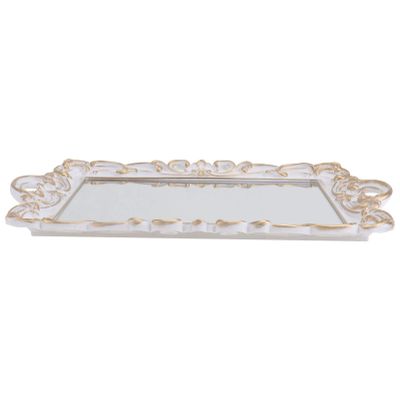 Cabilock 1pc Vintage Decorative Mirror Tray for Perfume and Jewelry Organization Elegant Photography Prop Retro Style Design for Home and Storage