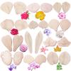 12set Gumpaste Flower Molds,Fondant Flower Tools, Silicone Veining Molds,Sugar Paste Making Tools for Fondant Chocolate Soap Polymer Clay Cake Decorating view 1