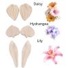 12set Gumpaste Flower Molds,Fondant Flower Tools, Silicone Veining Molds,Sugar Paste Making Tools for Fondant Chocolate Soap Polymer Clay Cake Decorating view 3