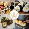 Oshizushi Sushi Press Mold Rectangular Rice Maker 3-Piece Kit Professional DIY Musubi Maker Tool with Cutting Slots Non-Stick Pressed Sushi Mold for Home Kitchen Bento Lunches, 7.87X2.36X1.96In view 2