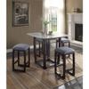 Acme Razo Counter Height Stool (1Pc) in Fabric & Weathered Espresso view 1