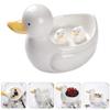 Cabilock 1set Adorable Ceramic Chopstick Holder and Rest Plate for Banquets and Celebrations and Smooth Finish Japanese Style Tableware view 3