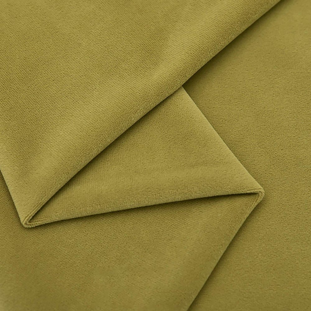 Dami Soft Velvet Fabric Upholstery Dressmaking Curtain Blind Cushion Craft Velour Material 150 cm Wide Sold by The Meter(Color:Mustard Yellow)