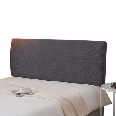 Dustproof Protector Cover All Inclusive Dustproof Stretch Bed Head Protector Cover Slipcover Cotton Breathable for Bedroom Decor (Color : Gray, Size : 1.5m)