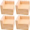 Set of 4 Bed Risers Furniture Square Risers 2 Inches Height Heavy Duty Unfinished Solid Wood Furniture Legs Bed Lifts Furniture Legs for Sofa Couch Chair Table Legs,Helps You Storage Under The Bed view 1