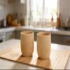2PCS Wooden Tea Cup and Coffee Mug - Natural Bamboo Wine Camping Travel Mug for Outdoor Drinking - Gift for Hot Drinks, Beer view 4