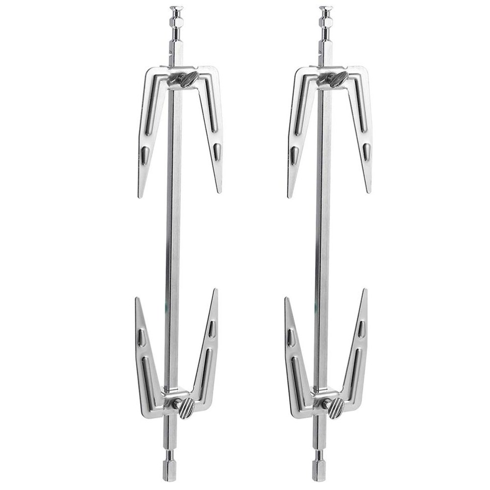 Hemoton 2pcs Stainless Steel Air Fryer Forks for Bbq Durable Rotisserie Grilling Forks for Chicken Fish and Meat Easy Clean Kitchen Accessories