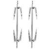 Hemoton 2pcs Stainless Steel Air Fryer Forks for Bbq Durable Rotisserie Grilling Forks for Chicken Fish and Meat Easy Clean Kitchen Accessories view 1
