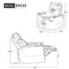 Merax Electric Recliner Chair with USB Charge Port, 360 Swivel Tray Table, Hand in-Arm Storage, and Cup Holders, Ambient Lighting - Ambient Lighting Gaming Recliner Chair Home Theater Seating view 2