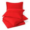 APRbedding Duvet Cover 3 Piece Set  Ultra Soft Double 800 TC 100% Egyption Cotton Hotel-Quality  Comforter Cover and 2 Pillow Shams,Red-Queen (88'' x 88'') view 2