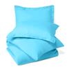 APRbedding Duvet Cover 3 Piece Set  Ultra Soft Double 800 TC 100% Egyption Cotton Hotel-Quality  Comforter Cover and 2 Pillow Shams,Aqua Blue -Queen (88'' x 88'') view 2