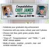 Let's Make Memories Personalized 6ft Graduation Banner - Class of 2026 or Any Year - Graduation Party Decorations - Custom Congratulations Banner - Indoor/Outdoor Vinyl - How Time Flies - Black - 6ft view 3