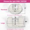 Sink Topper Bathroom Counter Cover & Storage Saver, Foldable Silicone Mat for Hot Tools, Hair Styling & Makeup, Beauty Brush Cleaning Mat, RV Camper Sink Cover & for Small Spaces (Standard Black) view 4