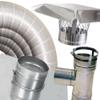 Rockford Chimney Supply Stainless Steel Flexible Chimney Liner Pellet Tee Kit, 4 Inch x 20 Feet view 1