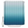 ALAGEO Shower Curtain Blue Gradient Fabric Bath Curtains Solid Color Ombre Bathroom Decor Sets with Hooks Waterproof 72x84inch view 1