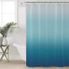 ALAGEO Shower Curtain Blue Gradient Fabric Bath Curtains Solid Color Ombre Bathroom Decor Sets with Hooks Waterproof 72x84inch view 4