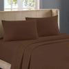 1000-Thread-Count 100% Egyptian Cotton Bed Sheet, 4-Pc Full XXL Chocolate Solid Sheet Set Single Ply Long Staple Cotton Yarns, Sateen Weave, Fits Mattress Upto 18" Deep Pocket view 1