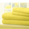 1000-Thread-Count 100% Egyptian Cotton Bed Sheet, 4-Pc Full Yellow Solid Sheet Set Single Ply Long Staple Cotton Yarns, Sateen Weave, Fits Mattress Upto 18" Deep Pocket view 2
