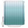ALAGEO Shower Curtain Turquoise Gradient Fabric Bath Curtains Solid Color Ombre Bathroom Decor Sets with Hooks Waterproof 72x78inch view 1