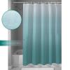 ALAGEO Shower Curtain Turquoise Gradient Fabric Bath Curtains Solid Color Ombre Bathroom Decor Sets with Hooks Waterproof 72x78inch view 3