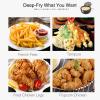 Cyrder Japanese Deep Fryer Pot with Fahrenheit Thermometer 3.5L- Nonstick Coating Fryer, Fried Tempura/Chicken/Fish/Shrimp/Meat Ball, Black 10inch view 2