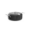 Cyrder Japanese Deep Fryer Pot with Fahrenheit Thermometer 3.5L- Nonstick Coating Fryer, Fried Tempura/Chicken/Fish/Shrimp/Meat Ball, Black 10inch view 4