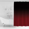 ALAGEO Shower Curtain Black Red Gradient Fabric Bath Curtains Solid Color Ombre Bathroom Decor Sets with Hooks Waterproof 72x96inch view 2