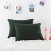 Household Cotton Jersey Knit Pillowcases, Soft and Breathable Travel Pillow Cases with Envelope Closure, 13" x 18" 2 Pack (Dark Green) view 2