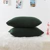 Household Cotton Jersey Knit Pillowcases, Soft and Breathable Travel Pillow Cases with Envelope Closure, 13" x 18" 2 Pack (Dark Green) view 3