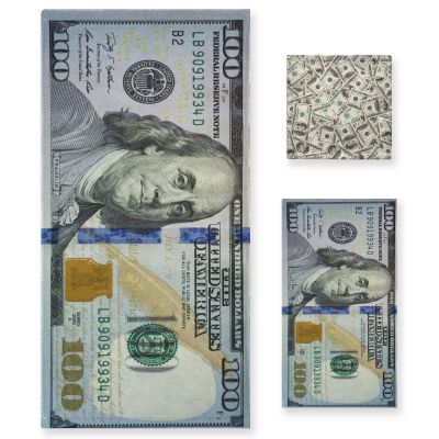 ALAZA 100 Dollar Bill Print Towel Bathroom Sets 1 Bath Towel 1 Hand Towel 1 Washcloth Soft Luxury Decorative Set of 3 Towels Multipurpose for Kitchen Home Spa Beach