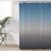 ALAGEO Shower Curtain Blue Gradient Fabric Bath Curtains Solid Color Ombre Bathroom Decor Sets with Hooks Waterproof 72x84inch view 4