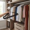 24-Pack Metal Hangers with Shoulder Notch - Heavy Duty Wire Clothes Hangers, Ultra-Thin Stainless Steel, Non-Slip, Space-Saving Coat Hangers for Home, and Hotels - Rust-Resistant and Durable view 3